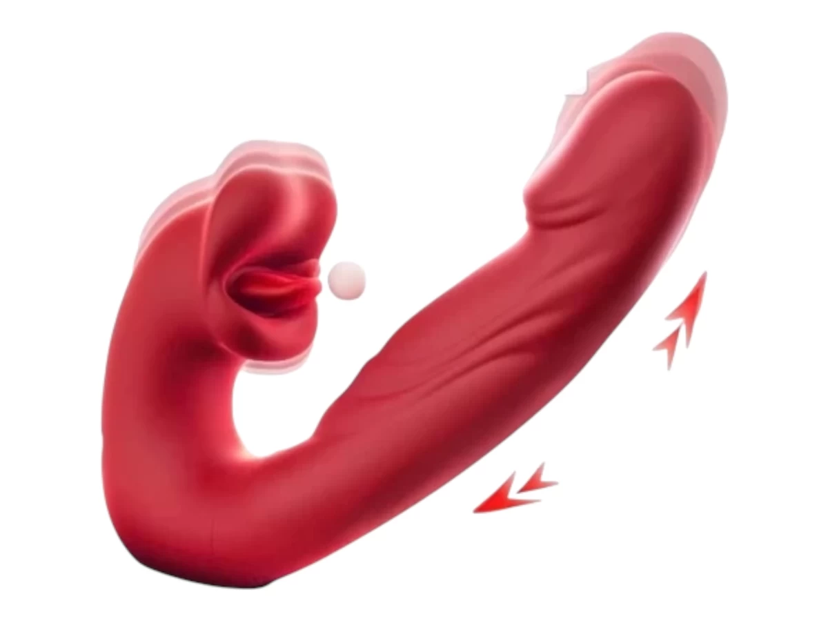 Dương vật giả rung thụt-miệng liếm mút A RED LIP