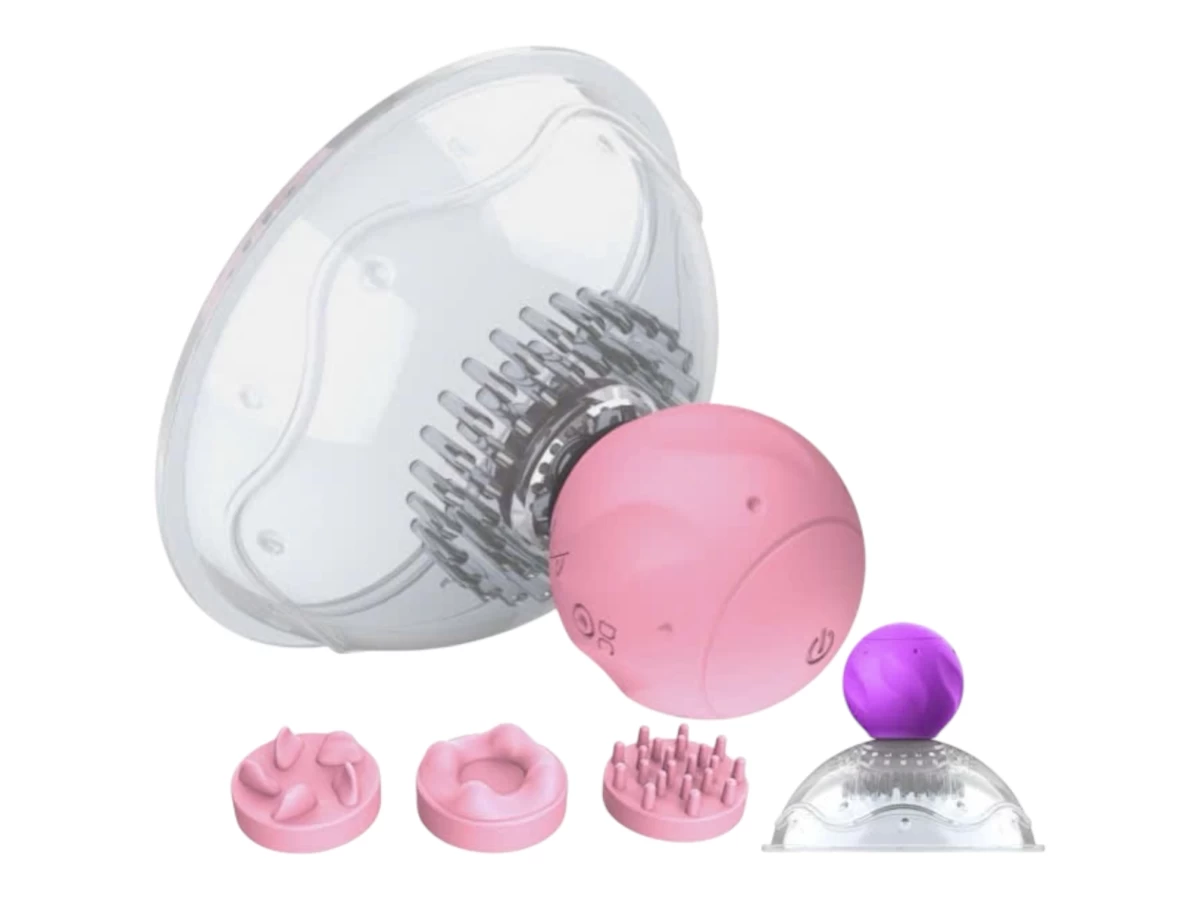 Máy Massage Ngực Âm Đạo Rung Xoay 3 Đầu Thay Thế