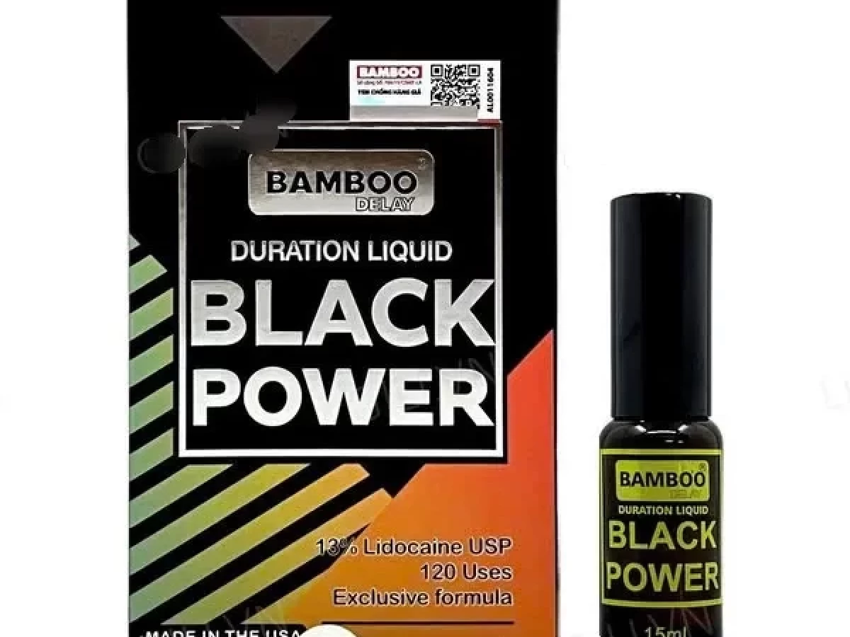 Chai xịt chống xuất tinh sớm Bamboo Black Power Mỹ chính hãng