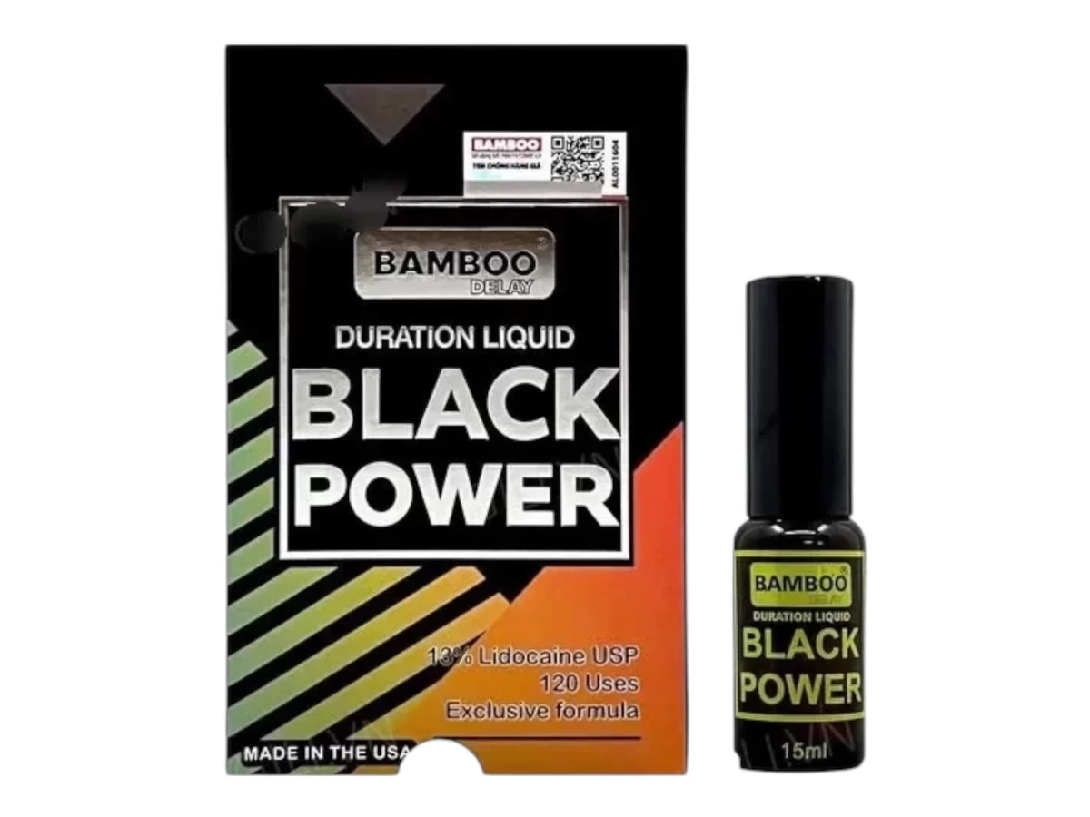 Chai xịt chống xuất tinh sớm Bamboo Black Power Mỹ chính hãng