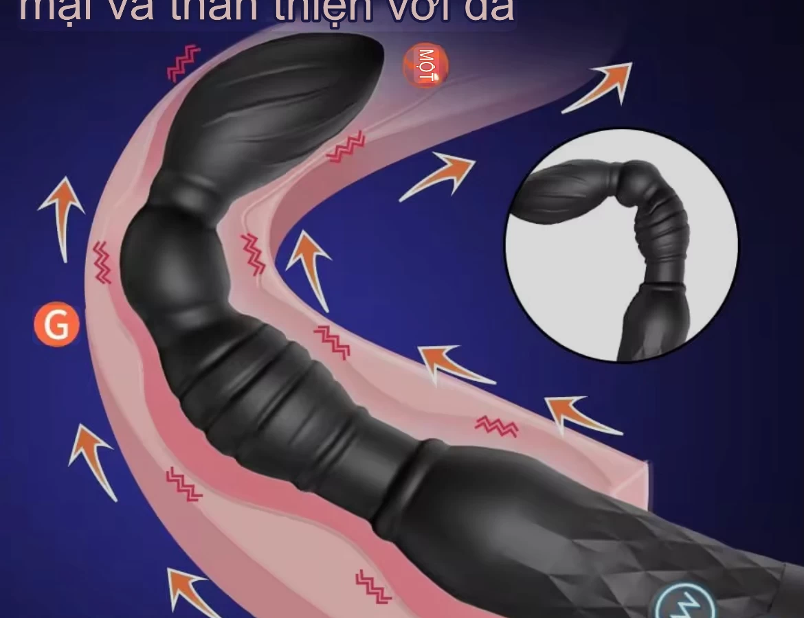 Dụng Cụ Massage Hậu Môn Rung Uốn Cong