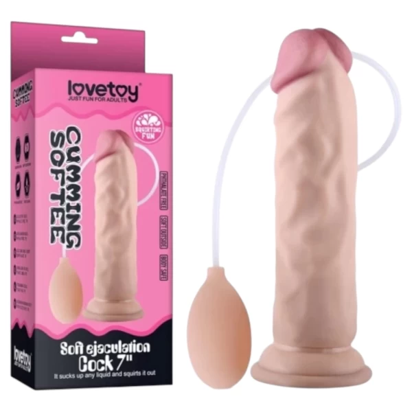 Dương vật giả có đế bắn tinh không bìu