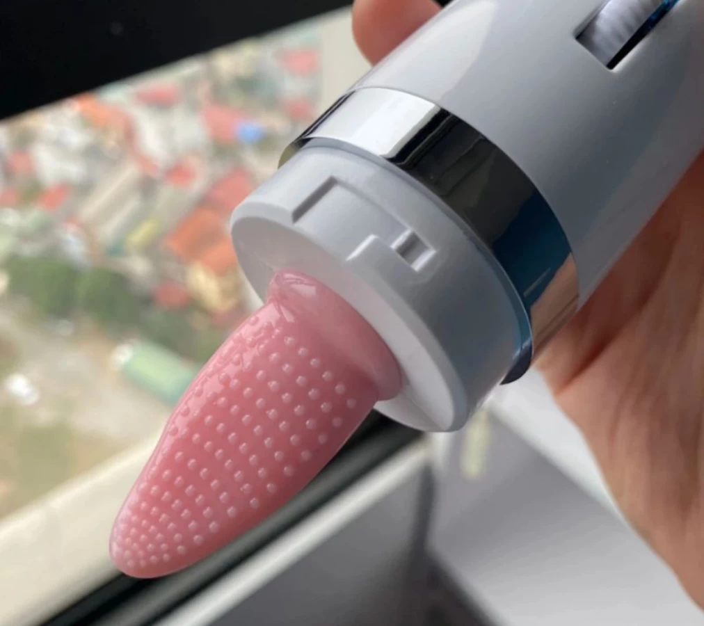 Chày rung lưỡi liếm massa điểm G 2 đầu ngụy trang sang trọng tinh tế