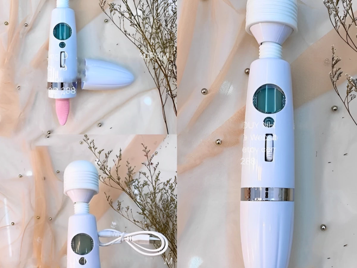 Chày rung lưỡi liếm massa điểm G 2 đầu ngụy trang sang trọng tinh tế