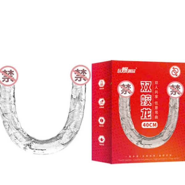 Dương vật giả 2 đầu trong suốt mềm mại 40cm