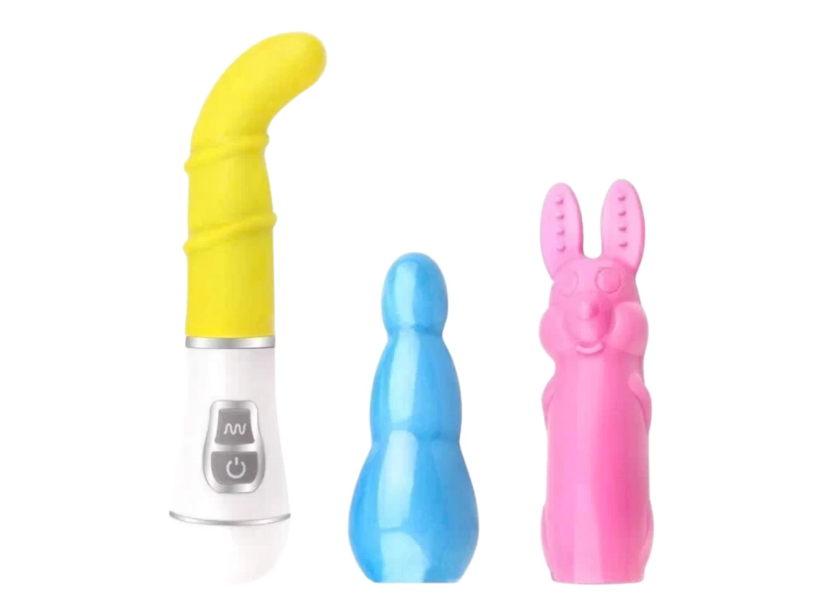 Máy massage điểm G + kích hậu 3 đầu thay đổi