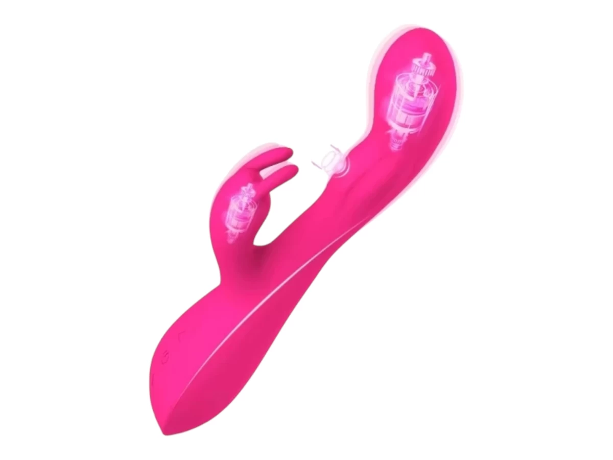 Máy massage hai nhánh tai thỏ-mắt rung siêu mạnh