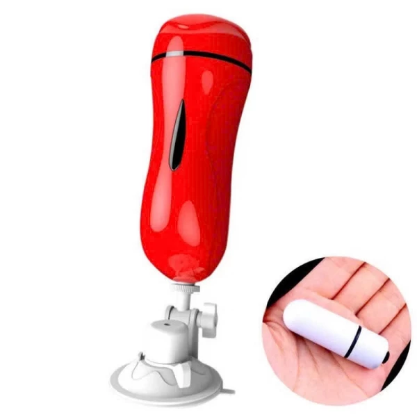 Âm đạo có đế gập 150 độ có cục rung Đỏ