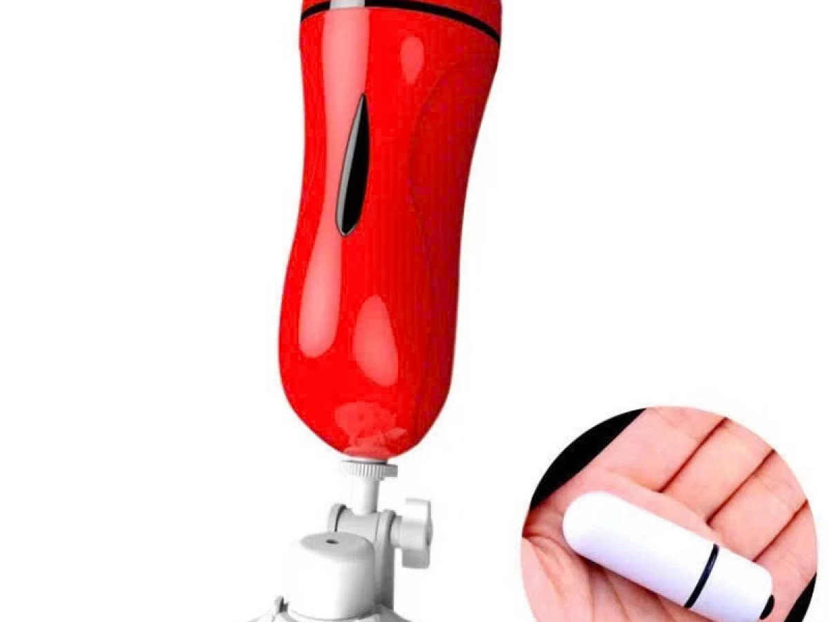 Âm đạo có đế gập 150 độ có cục rung Đỏ