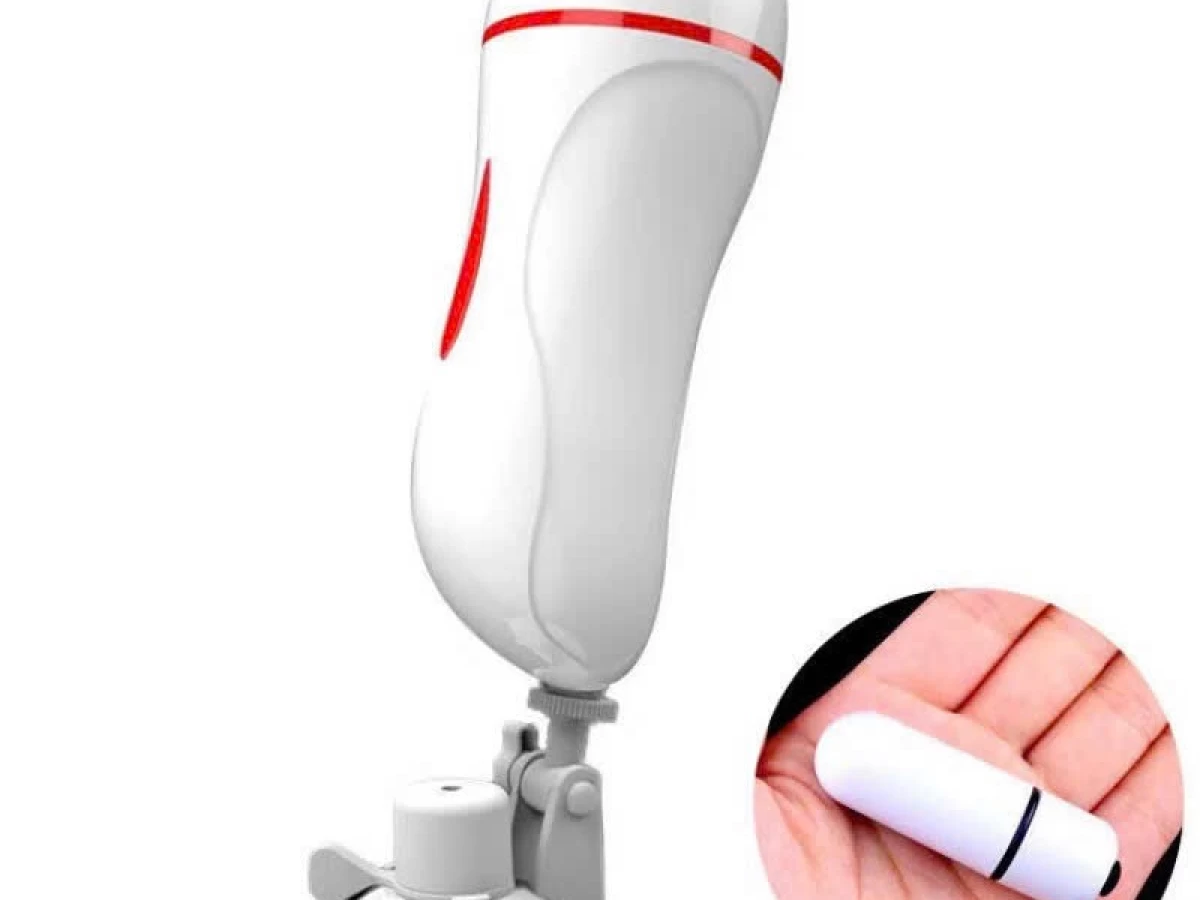 Âm đạo có đế gập 150 độ có cục rung Trắng