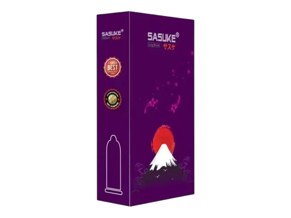 Bao cao su kéo dài thời gian Sasuke Long Shock Tím siêu mỏng