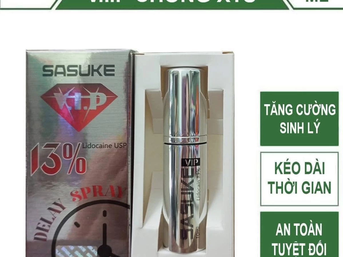 Xịt chống xuất tinh sớm Sasuke Vip 10ml