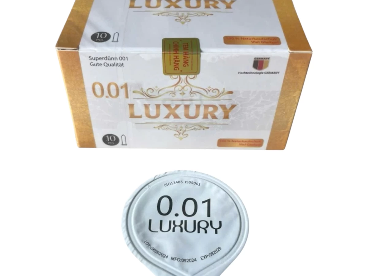 Bao cao su Trơn Đức Luxury hộp Trắng