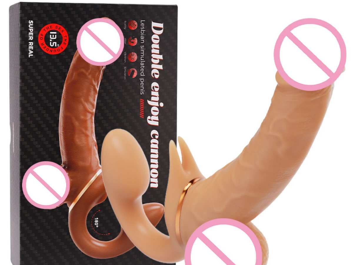 Dương 2 đầu có bìu uốn cong rung thụt cực khoái
