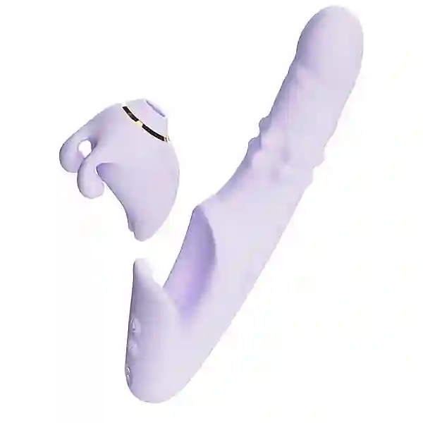 Dương vật giả rung xoay ngoáy đẩy 2 nhánh riêng biệt điều khiển qua app Bliss Bunny
