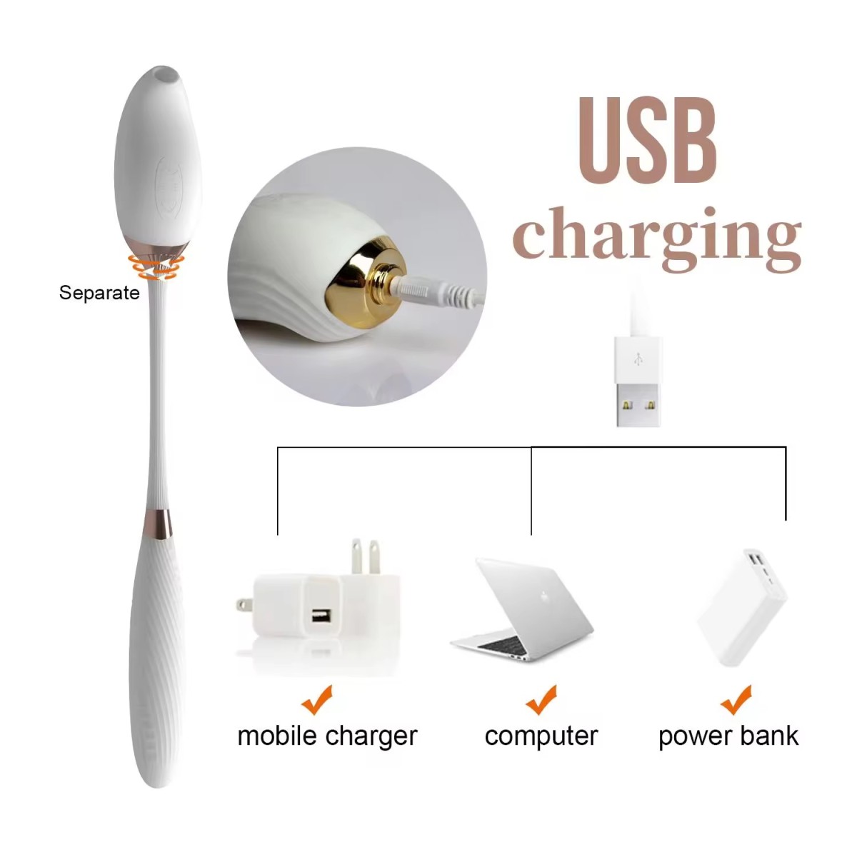 Máy massager Cupid Rung Thụt Hút cao cấp điều khiển được qua aap 6