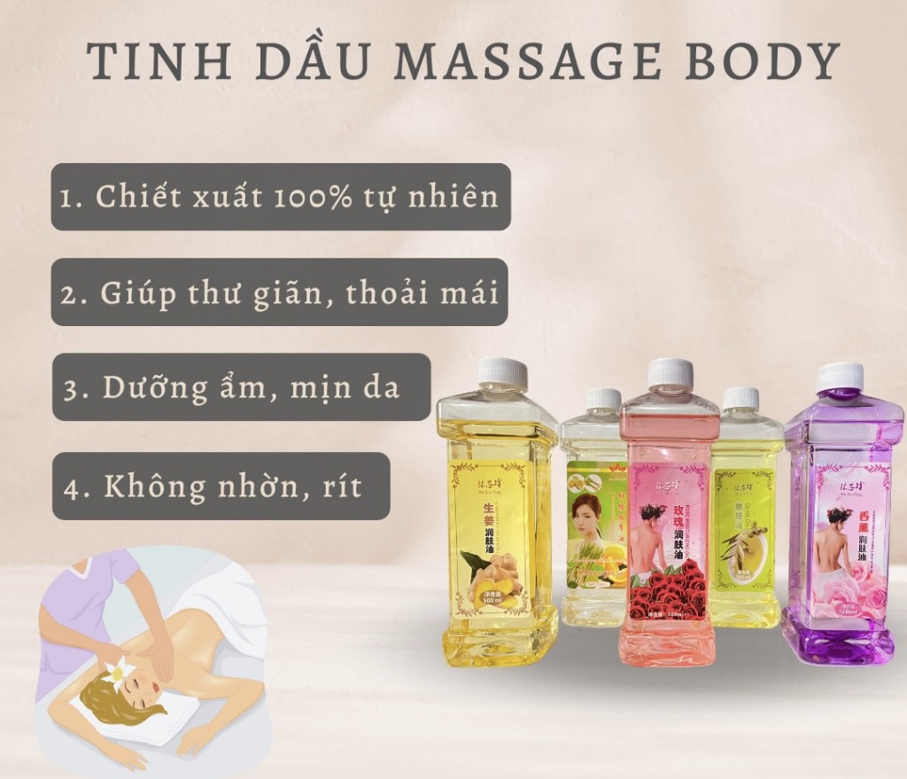 Tinh dầu Gừng Massage body 500ml 2