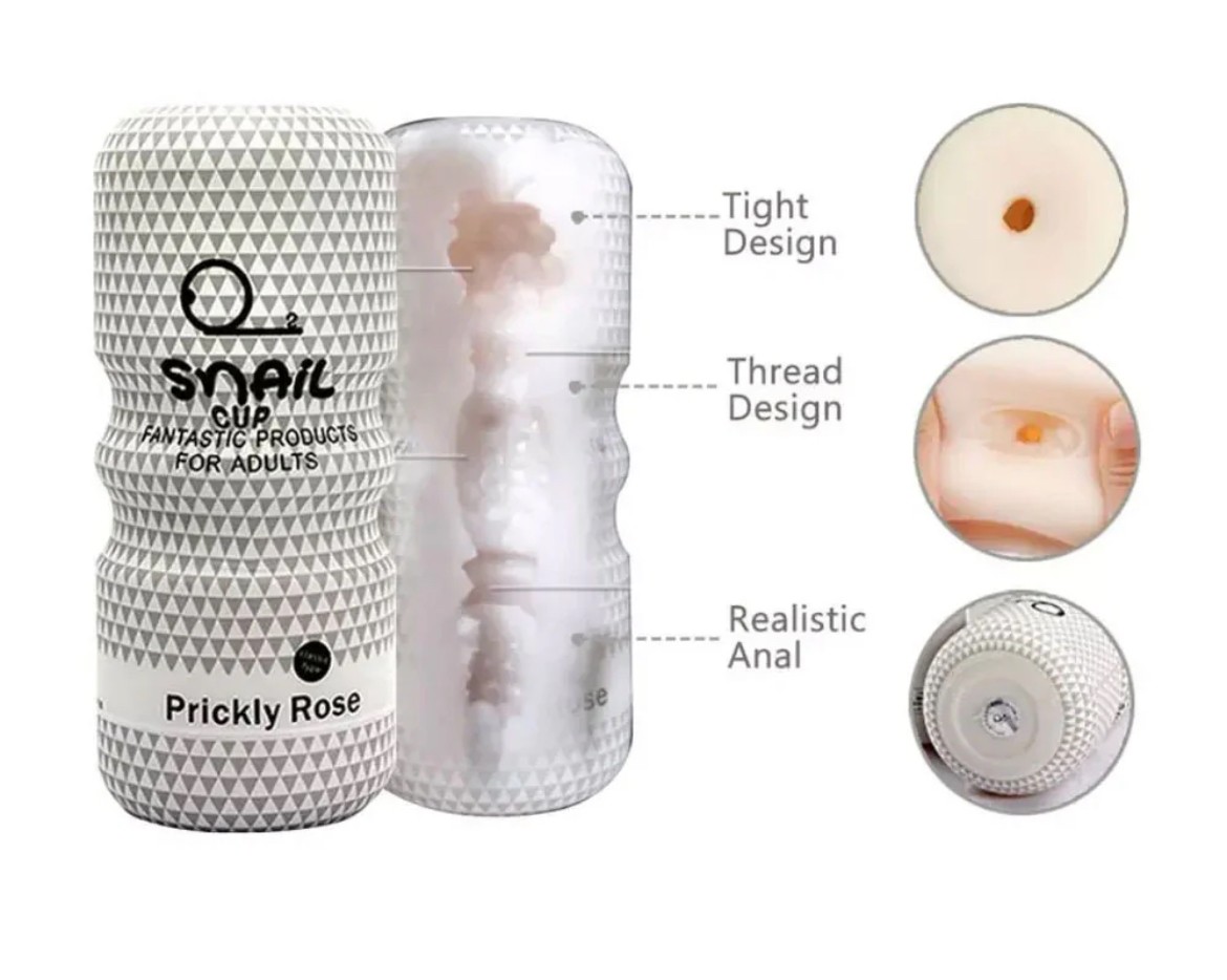 Sextoy âm đạo giả cốc Ốc sên màu bạc 4
