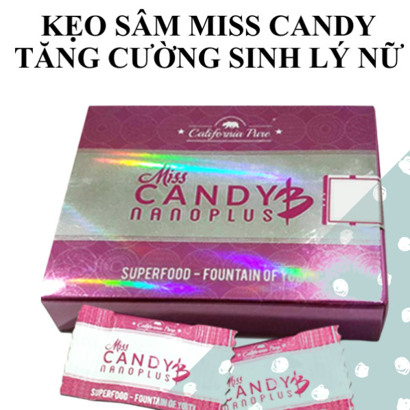 Kẹo Sâm Miss Candy B Hộp 8 Viên TĂNG CƯỜNG SINH LÝ NỮ chính hãng mỹ 1