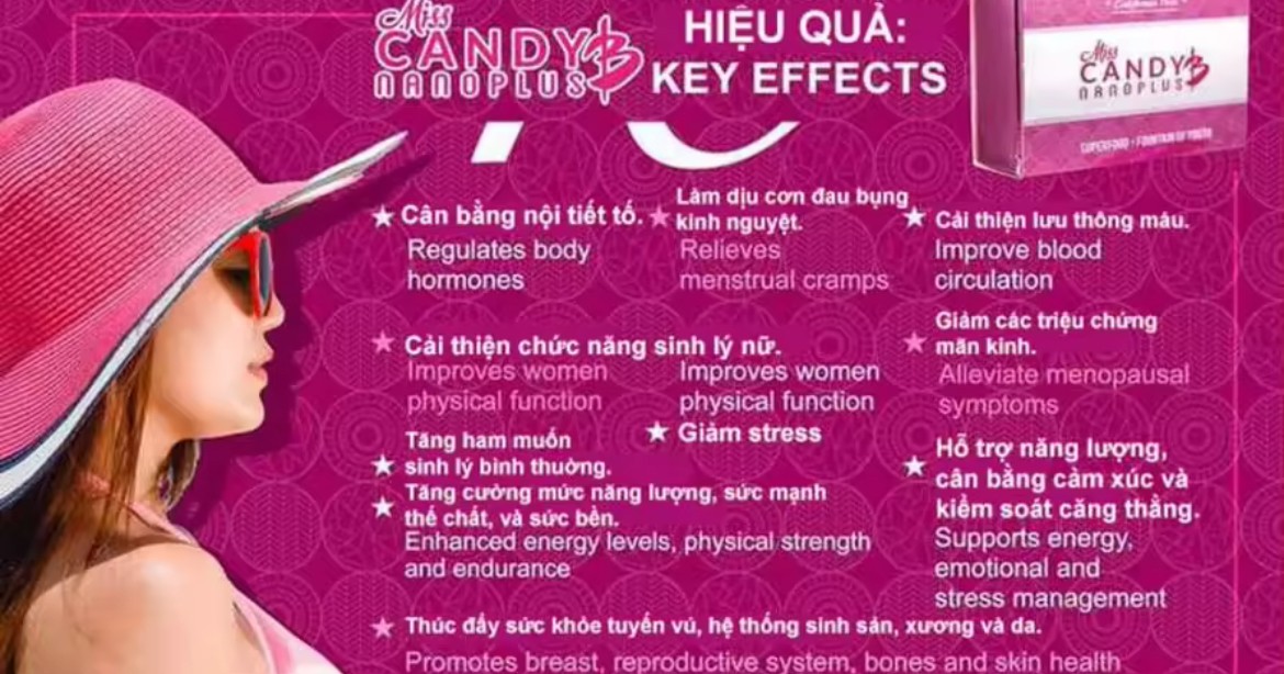 Kẹo Sâm Miss Candy B Hộp 8 Viên TĂNG CƯỜNG SINH LÝ NỮ chính hãng mỹ 5