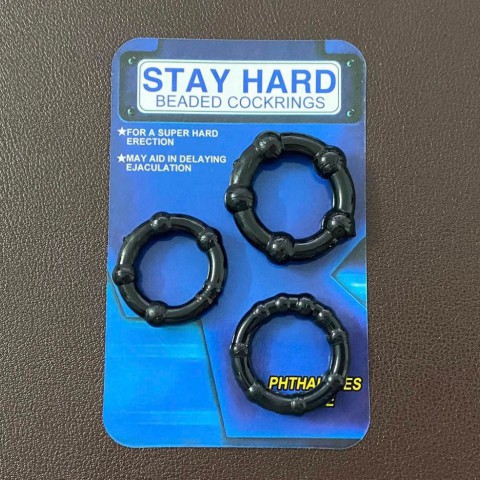 Bộ 3 vòng đeo Stay Hard đen