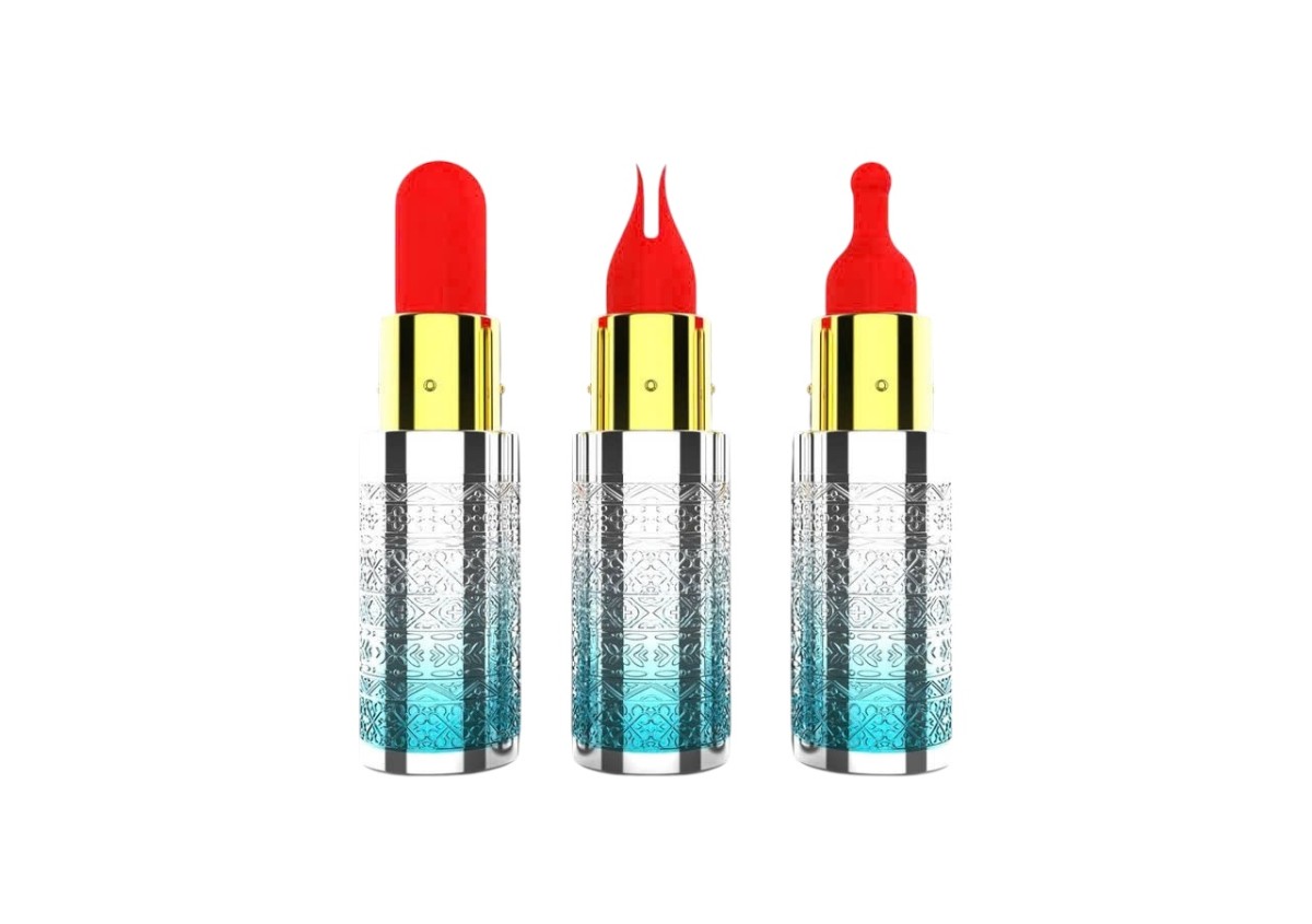 Trứng rung ngụy trang thỏi son mini rung cực đã 2 đầu phụ 1