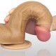 Dương không rung có đế da nâu Lovetoy Cock 8 inch siêu mềm