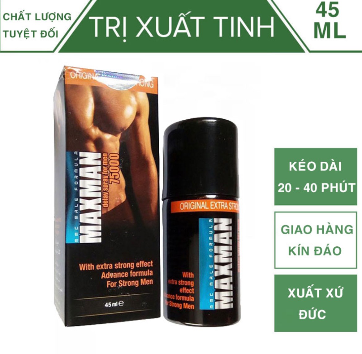 Chai xịt Maxman chống xuất tinh sớm 45ml 3