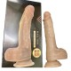 Dương vật giả có đế Male root rung, thụt, phát nhiệt siêu mềm
