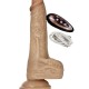 Dương vật giả có đế Male root rung, thụt, phát nhiệt siêu mềm