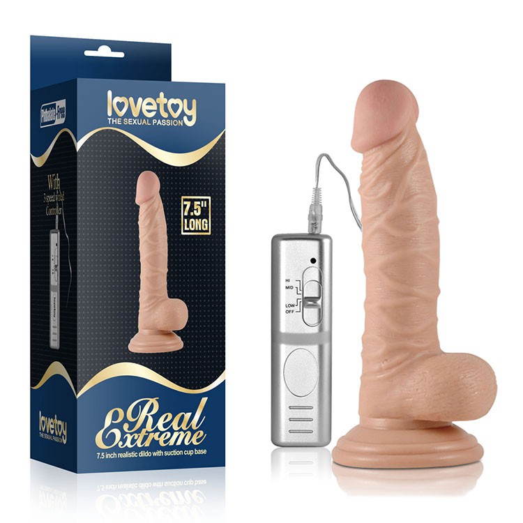 Dương vật giả có đế rung Lovetoy 7.5inch 7