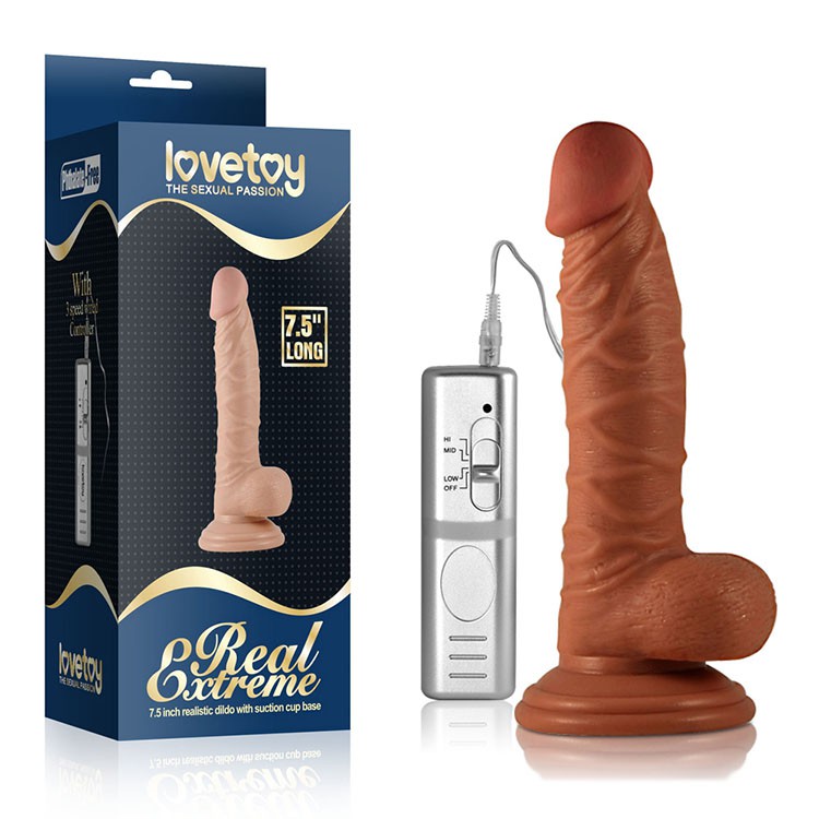 Dương vật giả có đế rung Lovetoy 7.5inch 8