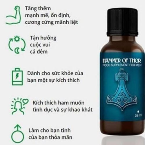 Nước tăng cường sinh lý nam Hammer of thor 25ml 3